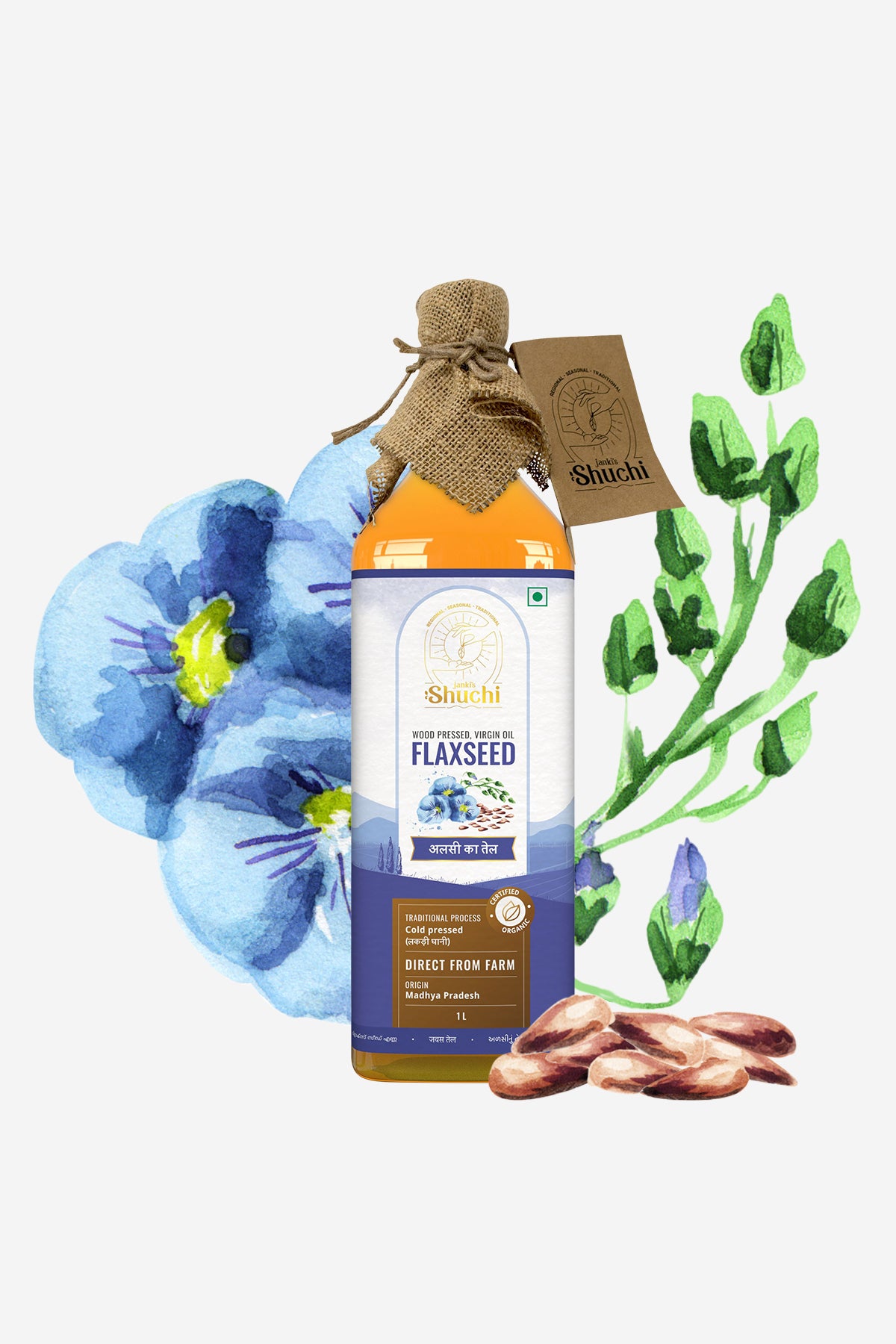 Organic Cold Pressed Flaxseed Oil